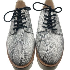Primark Women's Emme Oxfords Snake Skin Lace up Shoes  Size 9